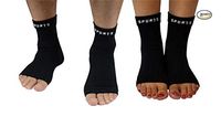 2 Pairs Plantar Fascistic Compression Sleeves Relieves Heel Pain Provides Arch Support Ankle Support Compression Socks (Black, S/M)