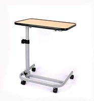 LXT PANDA Overbed Table, Medical Adjustable Tilt Overbed Bedside Table with Wheels for Hospital and Home Use, Eating Breakfast Cart Stand - Bedridden, Elderly, Senior Patient Aid.