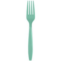 Club Pack of 600 Fresh Mint Green Premium Heavy-Duty Plastic Party Forks