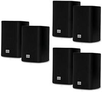 Acoustic Audio AA351B Indoor Outdoor 2 Way Black Speakers 1500 Watt 3 Pair Pack AA351B-3Pr