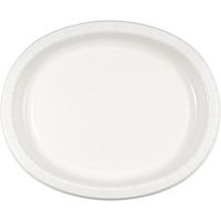 Club Pack of 96 White Disposable Paper Party Banquet Dinner Plates 12"