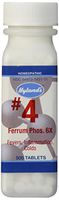 Decongestant and Sinus Relief, Inflammation Supplement, Natural Relief of Cold and Fever Symptoms, Hyland's #4 Cell Salt Ferrum Phos 6X Tablets, 1000 Count