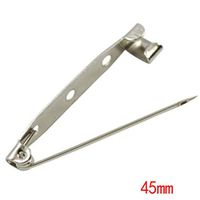 50PCs Silver Brooch Back Bar Pins Findings DIY 15-45mm LY | Size - 45mm