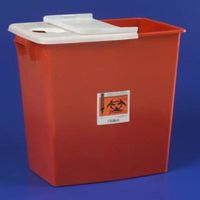 MCK89912800 - Covidien Multi-Purpose Sharps Container Biomax 1-Piece 26H X 18.25W X 12.75D Inch Red Base Hinged Lid