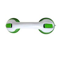 CGF-Grab Bars Handrail Cup Handle Bathroom Glass Door Balustrade Bathroom Powerful Suction Free Punching Bathroom Armrest, Load-Bearing 150kg, Green + White