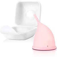 Menstrual Cups, Reusable 12 Hours Protection Period Cup Ultra-Soft Comfortable Leak-Proof Medical Grade Silicone Moon Cup(Pink,S)