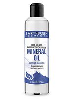 Mineral Oil (8 oz.) by Earthborn Elements, Food & USP Grade, for Cutting Boards, Butcher Blocks, Counter Tops, Wooden Utensils