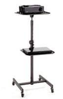 Elitech All Steel Heavy Duty Mobile Projector AV Cart Stand, Top shelf Height and Tilted Angle Adjustable, Middle Shelf Height Adjustable and Swivel.