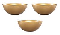 Hanna K Signature Collection 100 Ounce Gold Wave Bowl – Set of 3 Bowls