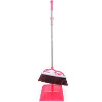 Broom and Dustpan With Long Handle Telescopic Up Extra Long Handle Household Soft Brush Broom And Dustpan Non-Slip Handle Multi-Function Windproof Broom Set Office Garage Schools Garden Cleaning Tools