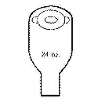 Nu-Hope Laboratories Inc One-piece Post-Op Pre-cut Adult Drainable Pouch with Closure Clamp 1-1/8" x 2" Inside Cutting Area Oval, 3-1/4" x 4-5/8" OD, 11" L x 5-3/4" W, 24Oz, Standard (Box of 10 Each)