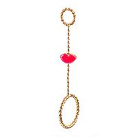 Lzttyee Elegant Cigarette Holder Ring with Red Lip for Women/Men Smoker to Protect Your Fingers (S Size)