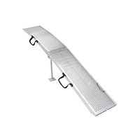 Suitcase Style Ramp, Portable Mobile Auxiliary Box, Factory Transport Load Ramp Can Withstand 680kg Aluminum Ladder Ramp (Color: Silver, Size: 28 225cm)
