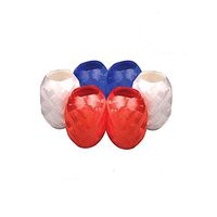 Akiparty Curling Ribbon, 1/4-Inch by 180-Feet Blue, Red, White (pack of 6) for Wedding, Party Decorations, Balloons, Flowers, Crafts, Bows, Gift Wrapping, Birthday and More