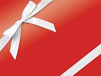 Solid Color - Red Ultra Gloss 24"x417' Gift Wrap Half Ream Roll (1 roll) - Wraps -E6500H24