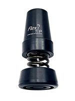 FlexTIP – Round Rubber Replacement Tip for Fashionable Walking Canes – Anti-Shock, Bending, All-Terrain Stability & Traction – Universal Attachment for 3/4” ID Walking Stick, Solid or Aluminum