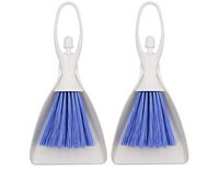 LBY 2 Sets Hand Broom and Dustpan Set, Mini Dustpan Brush Nesting Tiny Cleanning Whisk Broom, Hand Broom with Ergonomic Grip Handle, for Desk, Keyboard, Car Cleaner Tools Set 2 in 1