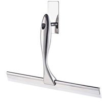 DEI QI Stainless Steel Handle Silicone Blade Squeegee Wiper for Car Glass Window Mirror Bathroom Shower Squeegee 3M Adhesive Holder Hooks (Color : C)