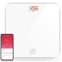 FITINDEX Smart Digital Body Weight Scale, Bluetooth BMI Bathroom Scale with Smartphone App, Step-on Technology, Sturdy Tempered Glass