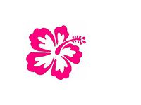 DesignsThatStick Pink Hibiscus Flower 5" Vinyl Sticker DecalD2 Laptop Tropical Hawaiian Paradise Beach Ocean Summer Fun