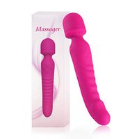Handheld Wand Massager with Heating Mode - Tight and Sore Muscles Relief Massager, Alleviating Shoulder, Arms, Back, Legs, Or Muscle Tension - Body Therapeutic, 100% Waterproof and Quiet. (Pink)