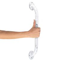 Pivit Metal Shower Assist Grab Bar | 18" White | Balance Handrail Bathroom Mounted Safety Hand Support Rail | Stainless Steel Bathtub Wall Mount for Handicap, Bath Handle, Elderly, Disabled, Injury