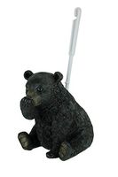 DeLeon Collections Funny Stinky Black Bear Toilet Bowl Cleaner Brush & Holder Set