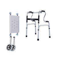 Rolling Walkers Walker Elderly Help Can Sit Light Folding Walker Non-Slip Aluminum Alloy Anti-Slip Four-Foot Cane Walker (Color : Silver, Size : 626095cm)