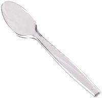 Fineline Settings Extra Heavy Cutlery Clear Spoons, Bulk Pack 1000 Pieces
