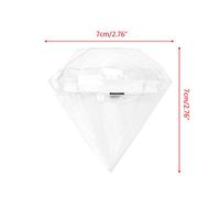 Ladaidra 10pcs Wedding Party Home Clear Diamond Shape Transparent Plastic Candy Box Favor Decor (01)