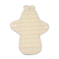 Luckypads Certified Organic Cotton Reusable Washable Cloth Menstural Pads, No Irritation and Rash, Customized for Sensitive Skin (Green Stripe)
