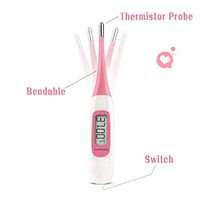 Luweki Soft Head Digital Medical Thermometer for Adults, Baby Oral and Rectal Armpit Thermometer, Thermometer for Fever, Large Face LCD Fast and Accurate Read with Fever Indicator