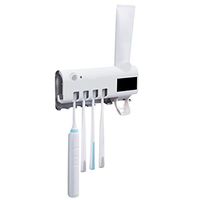 Vansee Toothbrush Holder, Solar Energy UV Toothbrush Disinfectant Cleaning Agent Storage No Need to Charge (White)
