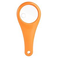Small Magnifying Glass, Handheld Portable Pocket Magnifier 5x 20x HD Lens for Elderly Children Reading Newspaper Outdoor Travel Map Identification Coins Insects Rocks, Orange LIXFDJ Vision Assisted Ma