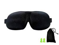 Sleep Mask,Eye Mask for Sleeping,Upgraded 3D Contoured Sleep Mask and Blindfold for Women Men,Blackout Eye Cover Eyeshade for Sleeping with Earplug and Travel Pouch (Black) by Ztrio