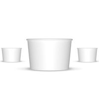 4 oz Paper Hot/Cold Ice Cream Cups - 100ct (White)