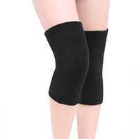 Winter Warm Thicken Knee Brace Knee Warmers Compression Sleeve Support for Women Men, Breathable Thermal Cotton Leg Warmer Knee Pads Protector for Cycling Skiing Arthritis Dance, 1 Pair (Black)
