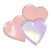 Just Artifacts 24pcs Assorted Heart Shaped 7-Inch Party Paper Plates - Decorative Tableware for Birthday Parties, Baby Showers, Grad Parties, Weddings, and Life Celebrations!