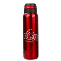 Hbwz Outdoor Stainless Steel Insulated Kettle 500ml Sports Portable Straw Water Bottle Travel Mug,Red