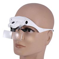 Magnifying Glasses, Asixx Head Worn Lighted Magnifying Glasses or 5 Lens Headset Magnifier, Head Magnifier Suitable for Eyelash Extension and Other Exquisite Products Inspection