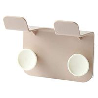 LOSYU Ultra-Light Creative Hair Dryer Holders, Muti-Function Plastic Hair Dryer Rack, Wall Mounted, with Round Plug Storage Hooks, Bathroom Organizer Stand, Home Hotel (Color : Brown)