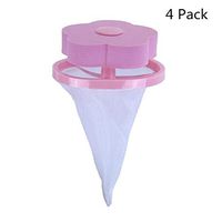 Flykee Floating Pet Fur Catcher Reusable Hair Remover Tool for Washing Machine (Pink,4 Packs)