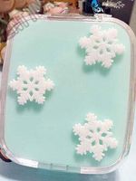 Portable DIY Cute Snow Snowflake Watermelon Contact Lens Case with Mirror Container for Color Lenses Gift for Girls - (Color: Green)