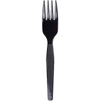 Dixie FM507CT Plastic Cutlery, Heavy Mediumweight Forks, Black, 1000 per Carton