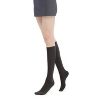 Fytto 1007 Women’s Compression Socks – Stylish, Lightweight & Breathable 15-20mmHg Flight Stockings – Professional Support for Business & Travel, Slip-Resistant, Black, Large