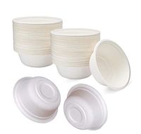 Sohapy 100Pcs 17 Oz Disposable Biodegradable Bowl Eco-Friendly Party Paper Bowls Dessert fruit Soup Bowls Containers Condiment Serving Bowl for Parties Wedding