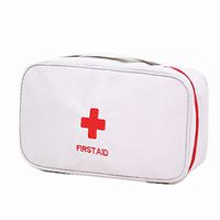 Jipemtra First Aid Fanny Pack First Aid Bag Red Travel Rescue Bag Empty Pouch First Responder Storage Compact Survival Medicine Bag Pocket Container for Car Home Ourdoors (Grey with Handle)