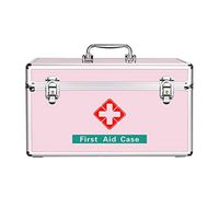 CQ Simple Medicine Box Home Medical Box First Aid Kit Portable Pink Medicine Classification (Size : L)