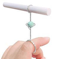 PLAFUETO Funny Planet Lady Cigarette Ring Retro Cigarette Holder Smoker Accessories(Neptune,M)