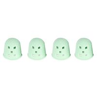 SUPVOX 4pcs Guitar Fingertip Protectors Silicone Finger Guards Finger Picks Protector Finger Caps for Ukulele Electric Guitar Mandolin Cyan Size M